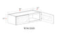 Wall Cabinet - 36"W x 12"H x 12"D Glass Door Only