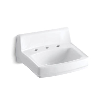 Greenwich™ Wall Mount Lavatory Sink, ADA, 20-3/4 x 18-1/4 x 7-3/4 in, Vitreous China, White