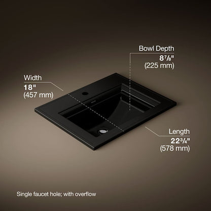 Memoirs Stately 17" Drop In Bathroom Sink with 1 Hole Drilled and Overflow