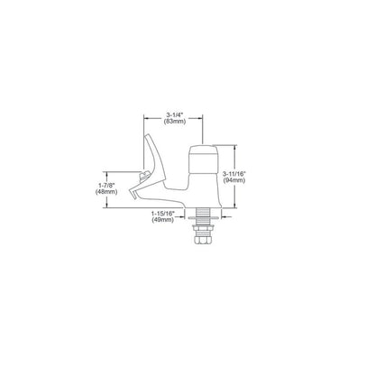Pushbutton Bubbler, Thread, Polished Chrome