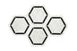 Marble Black/White Hexagon 6X6 Polished