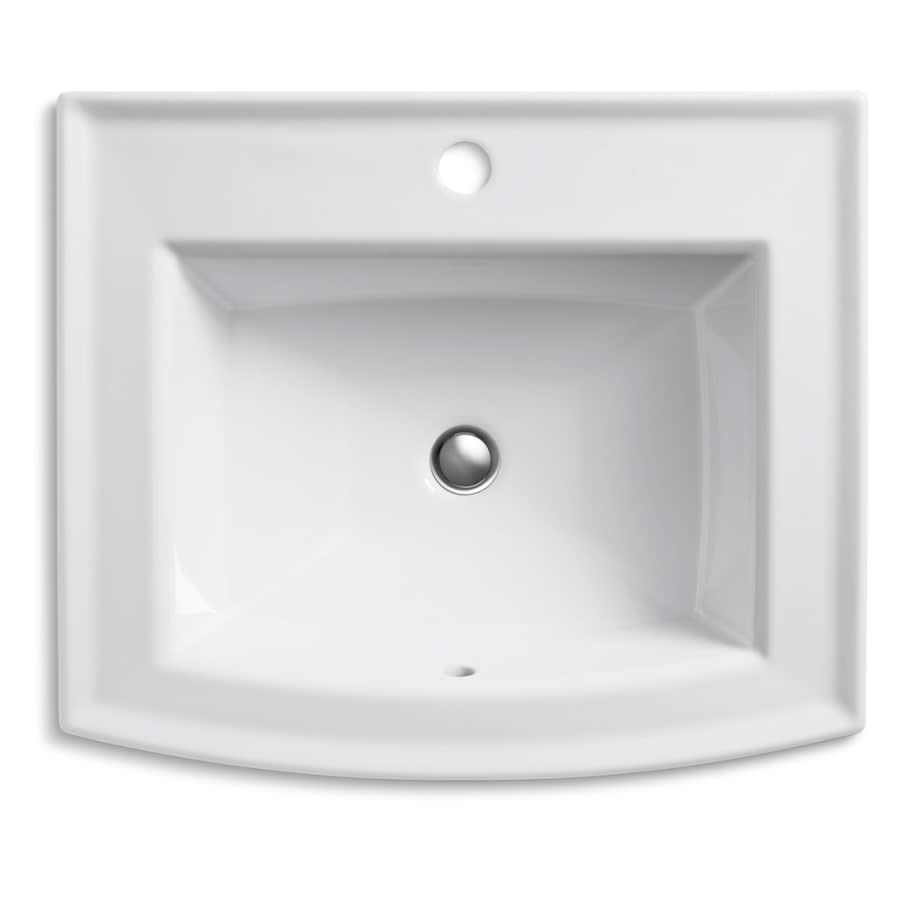 Archer 22-5/8" Drop In Bathroom Sink with 1 Hole Drilled and Overflow