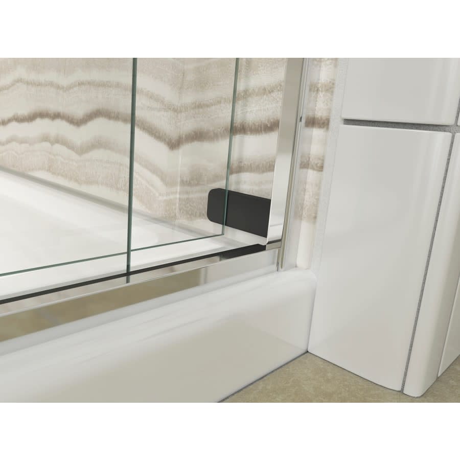 Levity 74" High x 59-5/8" Wide Bypass Frameless Shower Door with Clear Glass