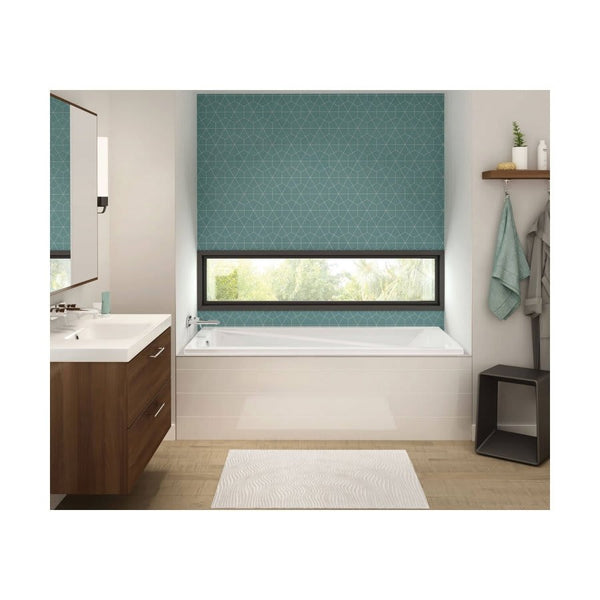 Exhibit Drop-In Tub, 60 x 36 x 18 in, End Drain, White