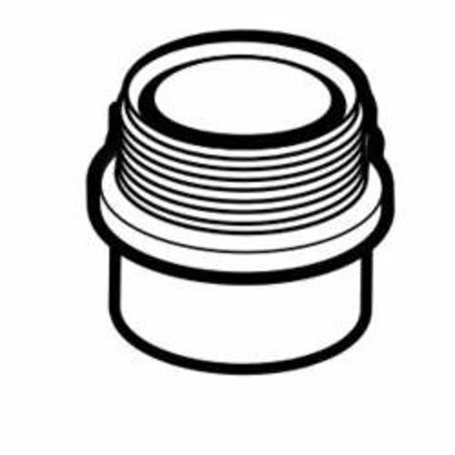 DWV Sreet Male Adapter, 2 in, Spigot x MNPT, ABS