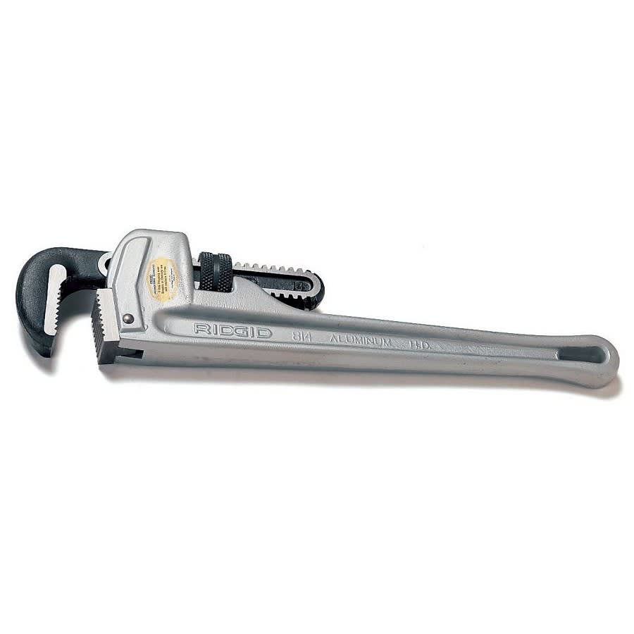 Straight Pipe Wrench, 5 in, Floating Forged Hook Jaw, Aluminum Handle