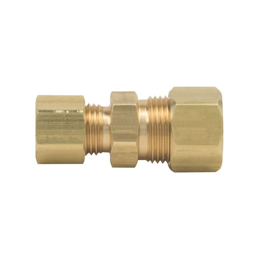 Union, 3/8 x 1/4 in, Comp, Brass, Rough Brass, Domestic