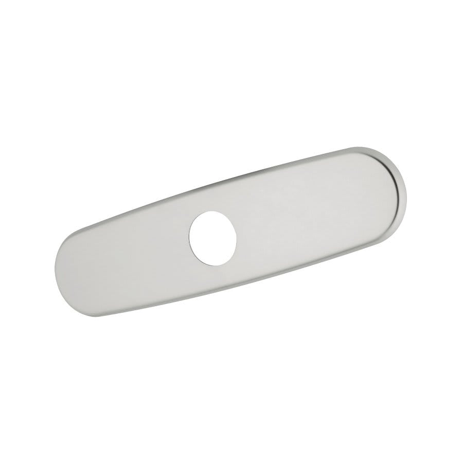 Escutcheon, 10 in L, Brushed RealSteel Steel