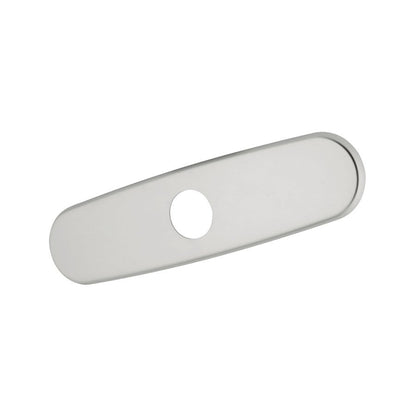 Escutcheon, 10 in L, Brushed RealSteel Steel