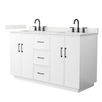 Elan Double Bathroom Vanity with Toe Kick - 60W x 35H x 22D
