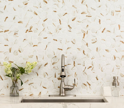 Calacatta Gold Matte 2" Hexagon