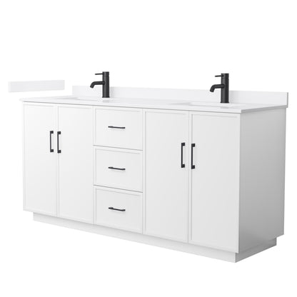 Elan Double Bathroom Vanity with Toe Kick - 72W x 35H x 22D