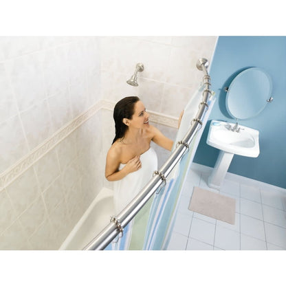 54" - 72" Adjustable-Length Curved Shower Rod (Wholesale Packaging)