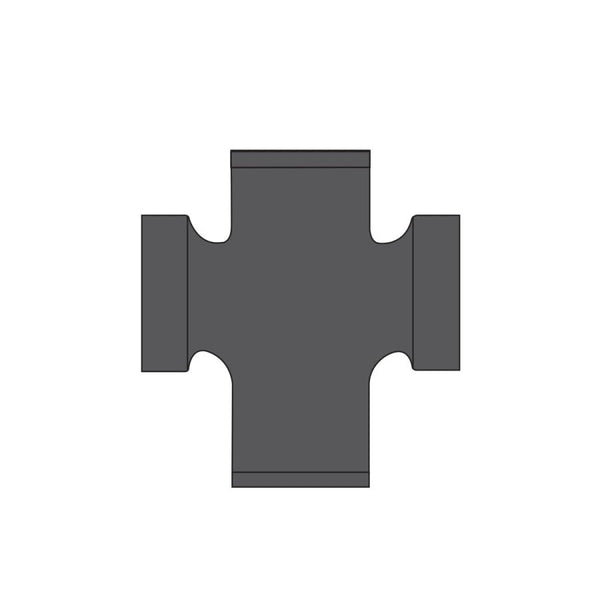 Cross, 3 x 2 in, No Hub x FNPT, Cast Iron