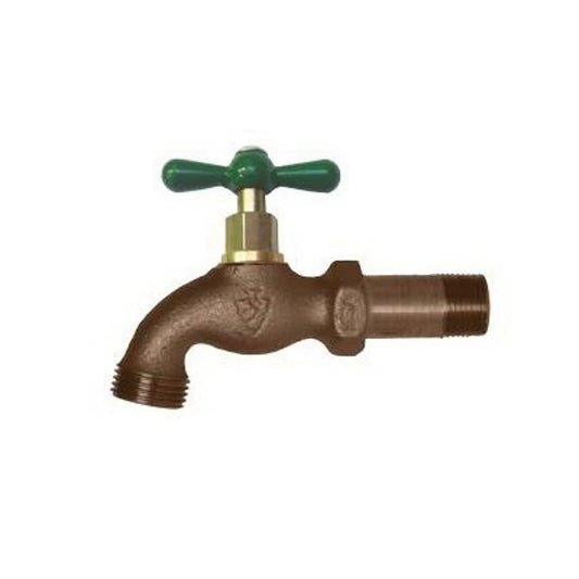 Hose Bibb, 1/2 in Inlet, MNPT, Rough Bronze