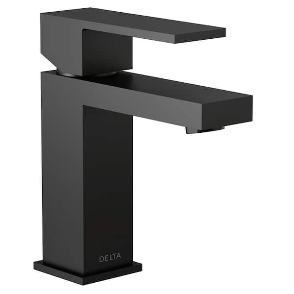 Delta Modern Project-Pack Single Hole Single-Handle Bathroom Faucet in Matte Black 567LF-BLGPM-PP