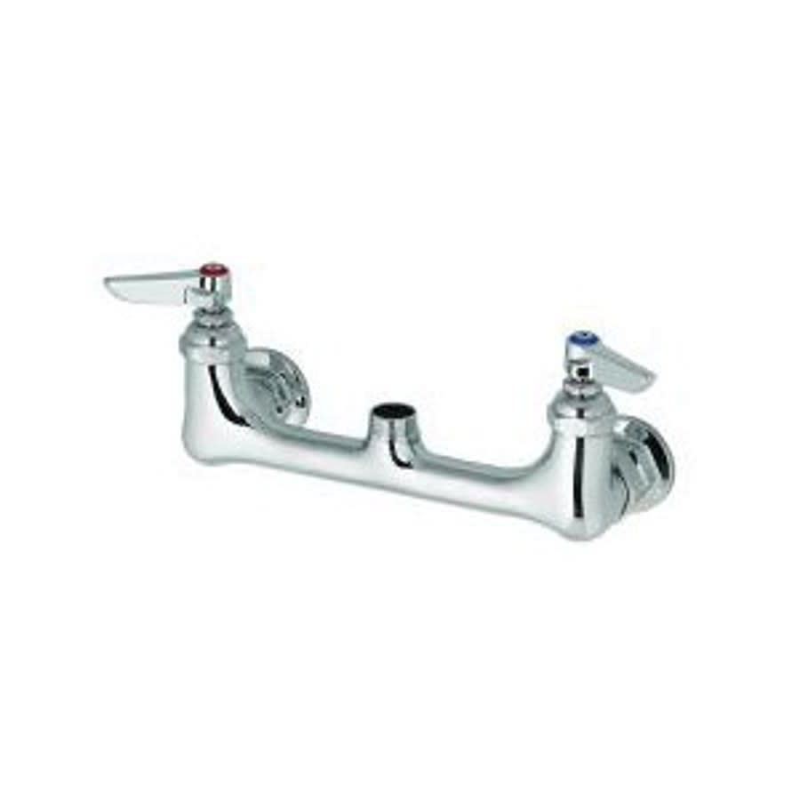 Kitchen Faucet, Wall Mount, ADA, 2 Lever Handle, 2-Hole, Polished Chrome
