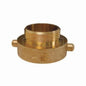 Fire Hose Adapter, 1-1/2 x 1 in, Brass