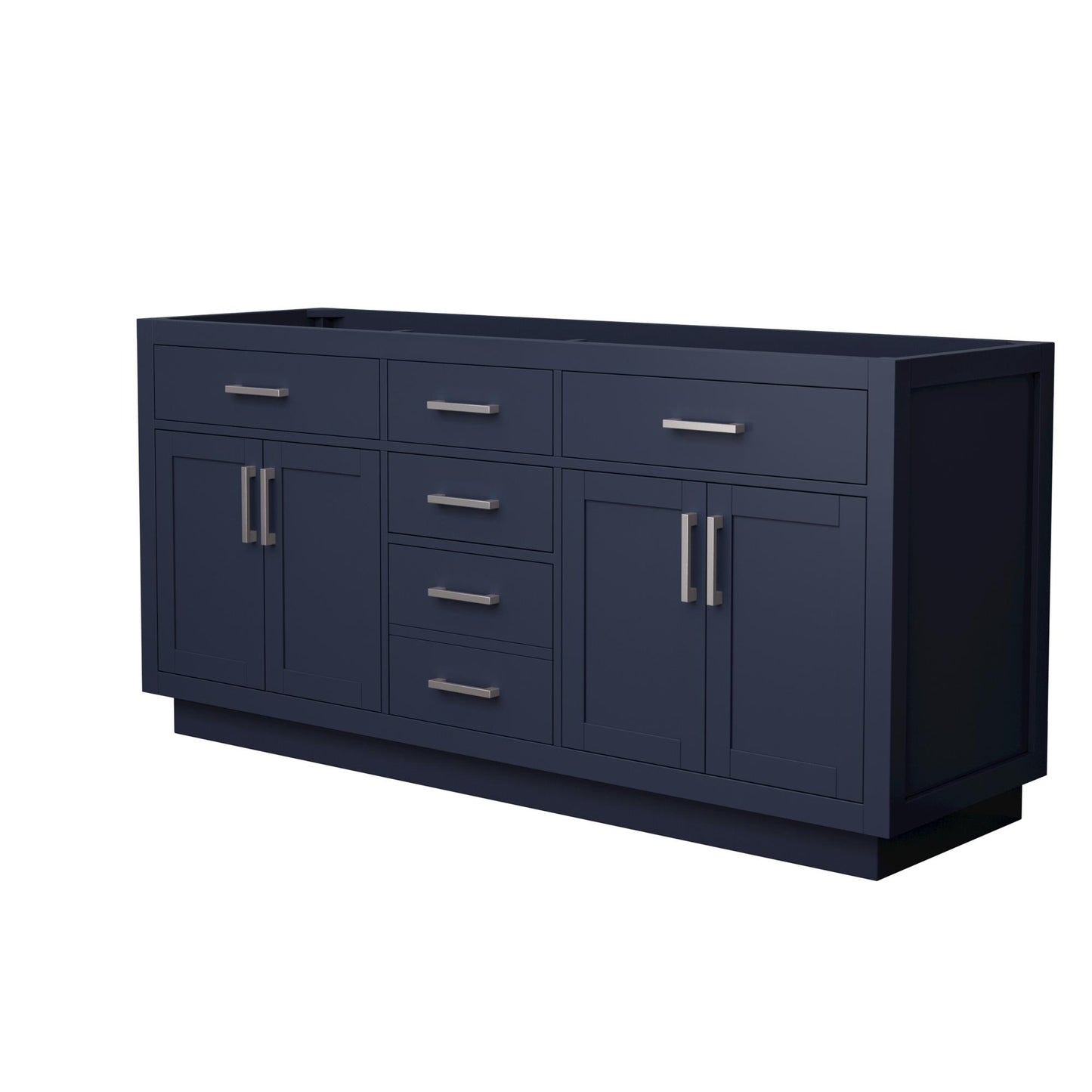 Beckett Double Bathroom Vanity with Toe Kick - 71W x 34.25H x 21.5D