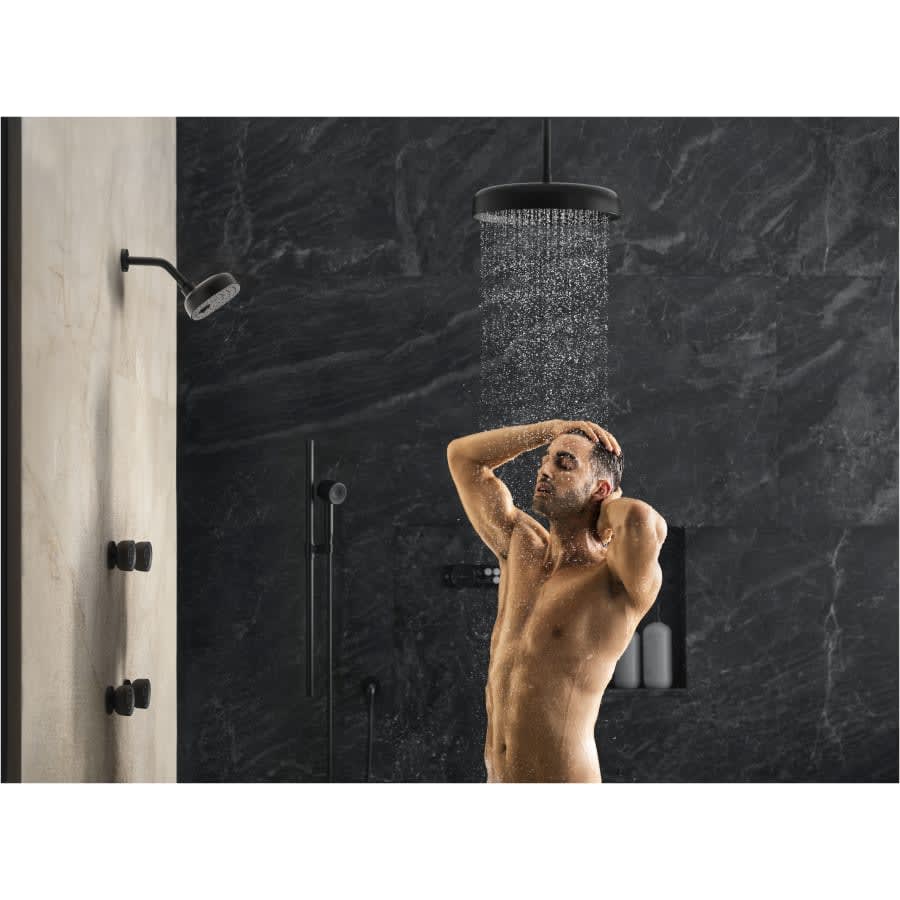 Statement 2.5 GPM Single Function Rain Shower Head with MasterClean Sprayface and Katalyst Air Induction Technology