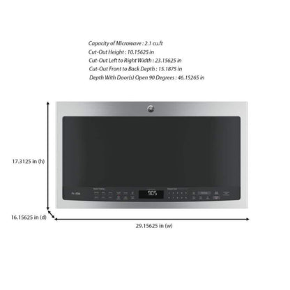 Profile 2.1 cu. ft. Over the Range Microwave in Stainless Steel with Sensor Cooking