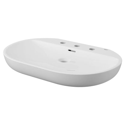 Essence Wall Mount Lavatory Sink, ADA, 27 x 18 x 4 in, Fireclay, Alpine White
