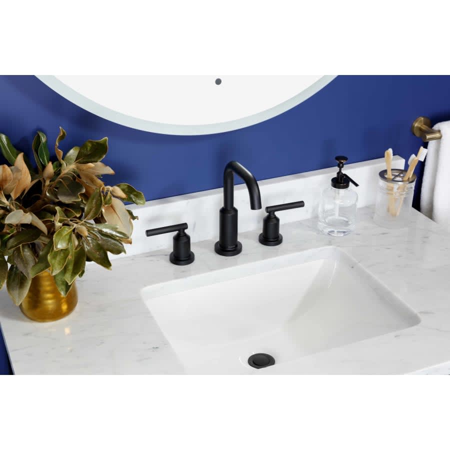 Gibson Widespread Bathroom Sink Faucet - Includes Pop-Up Drain Trim, Less Rough In