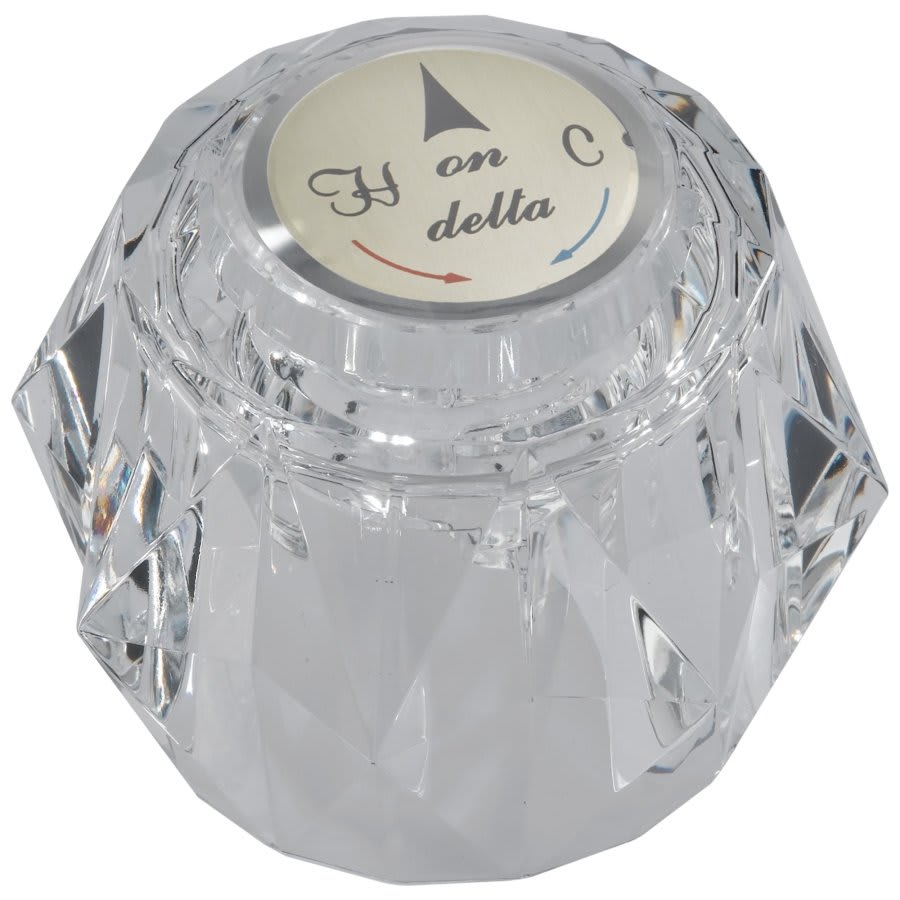 Knob Handle With Button and Set Screw, Acrylic