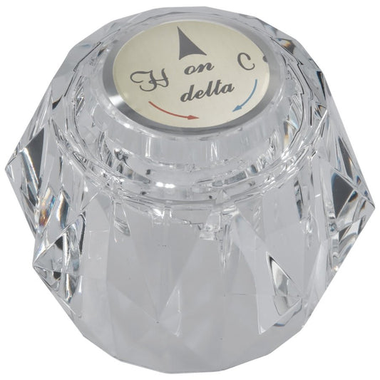 Knob Handle With Button and Set Screw, Acrylic