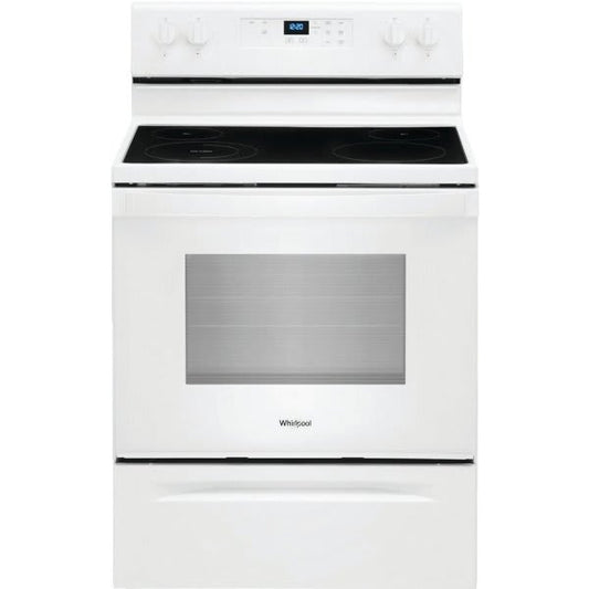 30 in. 5.3 cu. ft. 4-Burner Electric Range in White with Storage Drawer