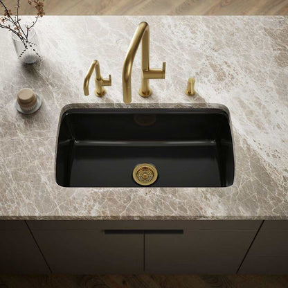 Cape Dory 33" Single Basin Under-Mount Enameled Cast-Iron Kitchen Sink