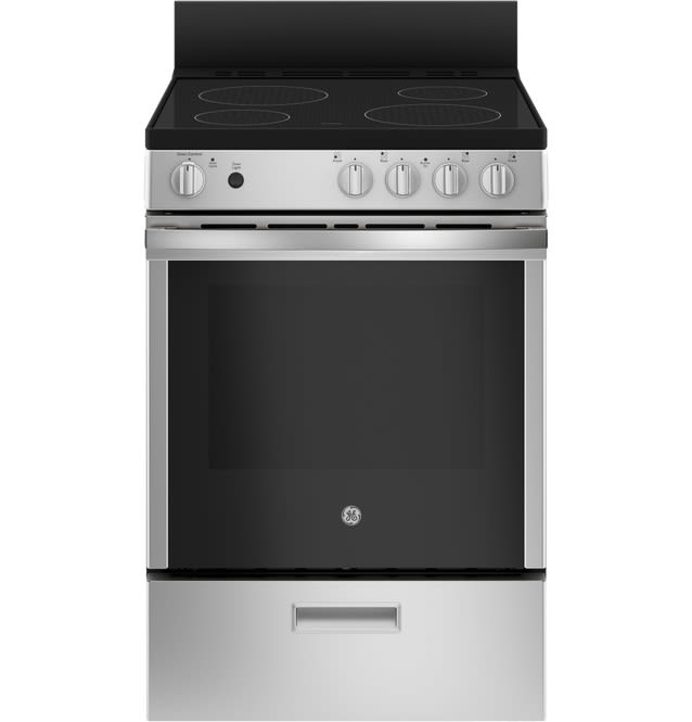 24"W Electric Smooth  Range Stainless Steel