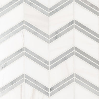 Bianco Dolomite Chevron Polished