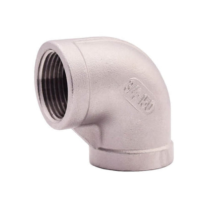 90 deg Elbow, 3/4 in, FNPT, 304/304L Stainless Steel, 150 lb