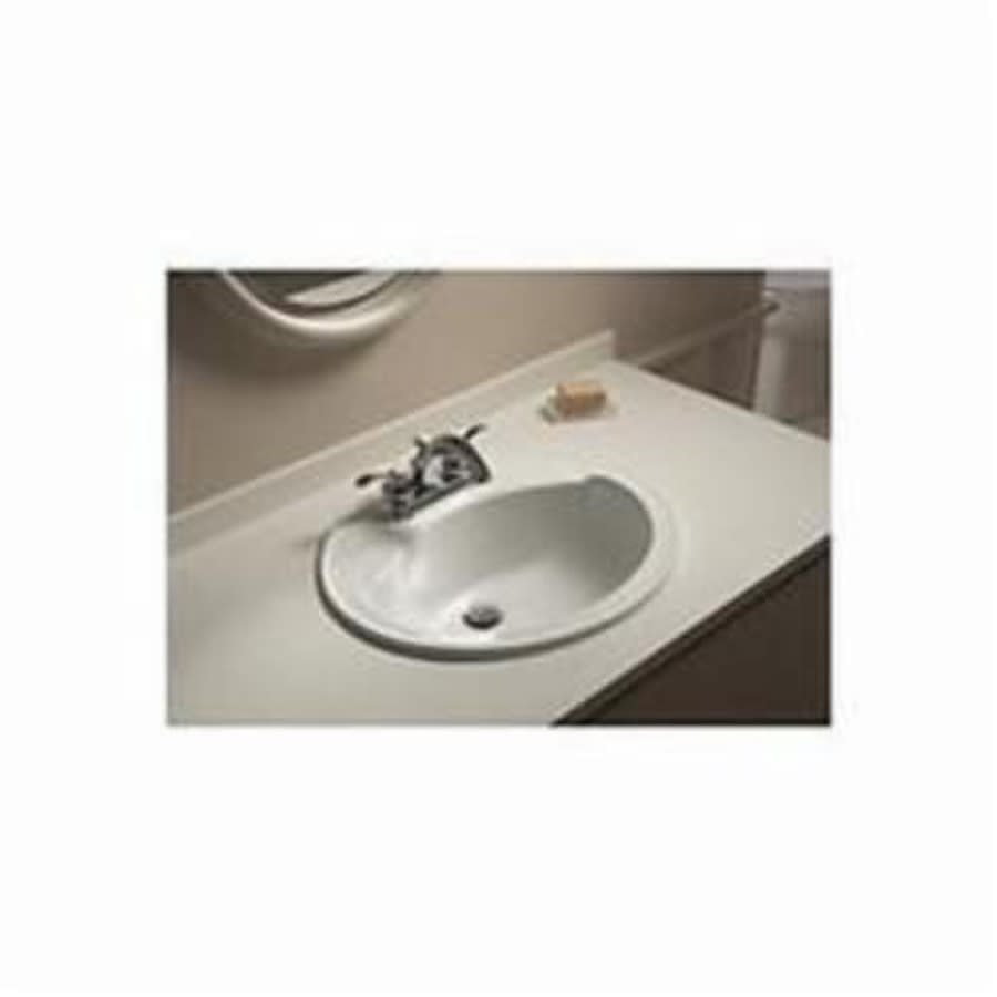 Sanibel™ Top Mount Lavatory Sink, ADA, 20-1/4 x 17-1/4 x 8 in, Vitreous China, White