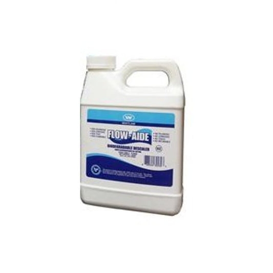 FLOW-AIDE Biodegradable System Descaler, 1 qt Plastic Jug With Spout, Liquid, Yellow, Citrus