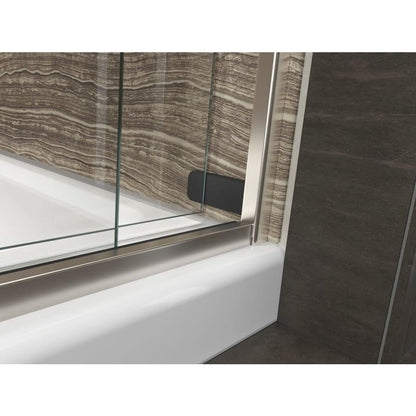 Levity 74" High x 59-5/8" Wide Bypass Frameless Shower Door with Clear Glass