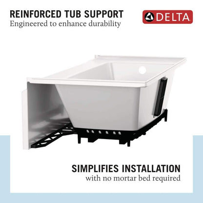 Classic 500 60 in. x 30 in. Soaking Bathtub with Left Drain in High Gloss White