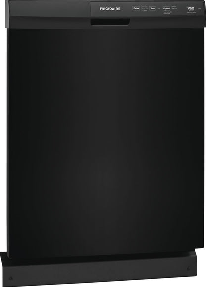 Frigidaire 24 In. in. Front Control Built-In Tall Tub Dishwasher in Black with 3-Cycles, 55 dBA