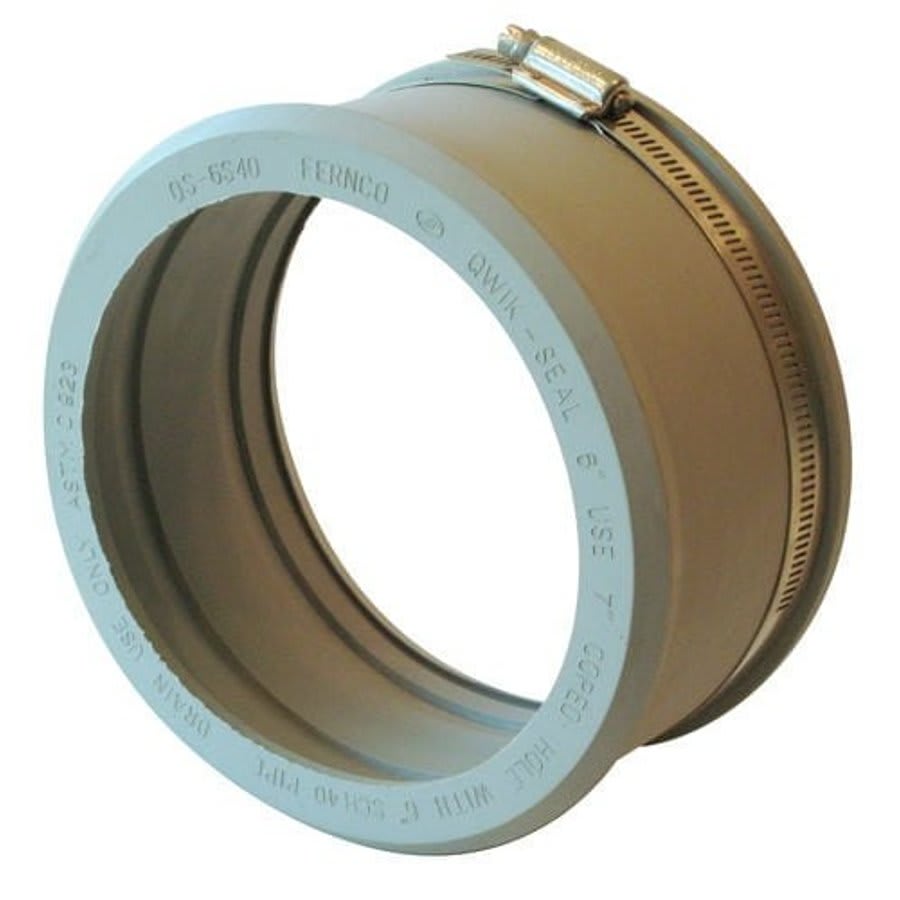 Transition Coupling, 4 in, Quick Seal, Flexible PVC