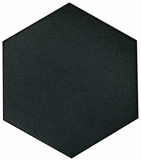 CASABLANCA SOLID BLACK 8X9 HEXAGON