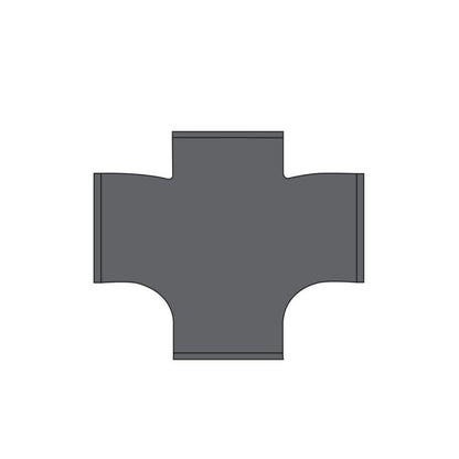 Cross, 4 x 3 in, No Hub, Cast Iron