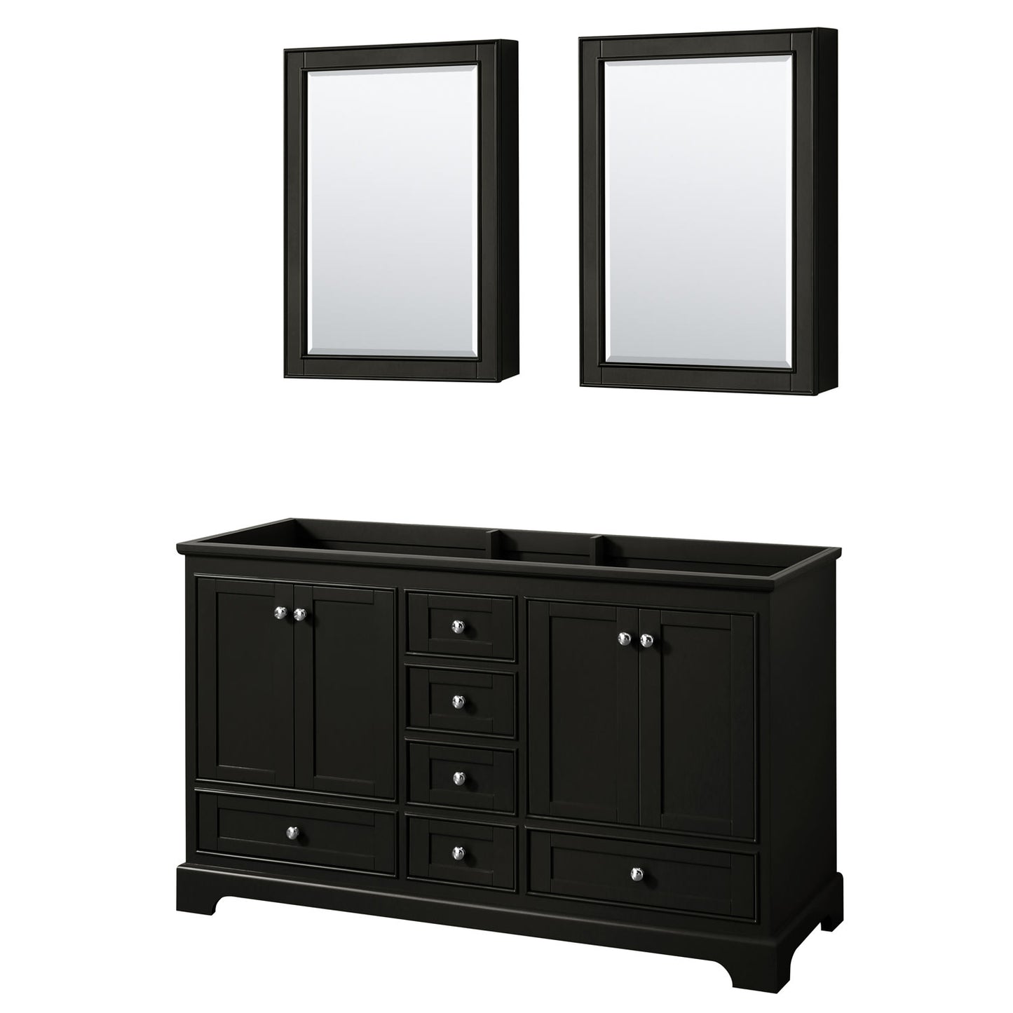 Deborah Double Bathroom Vanity - 59.25W x 34.25H x 21.5D