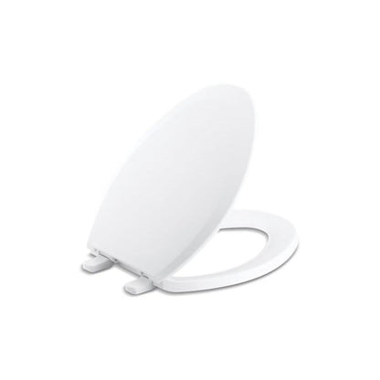 Lustra™ Toilet Seat, Elongated Bowl, Closed Front, With Cover, Plastic, White