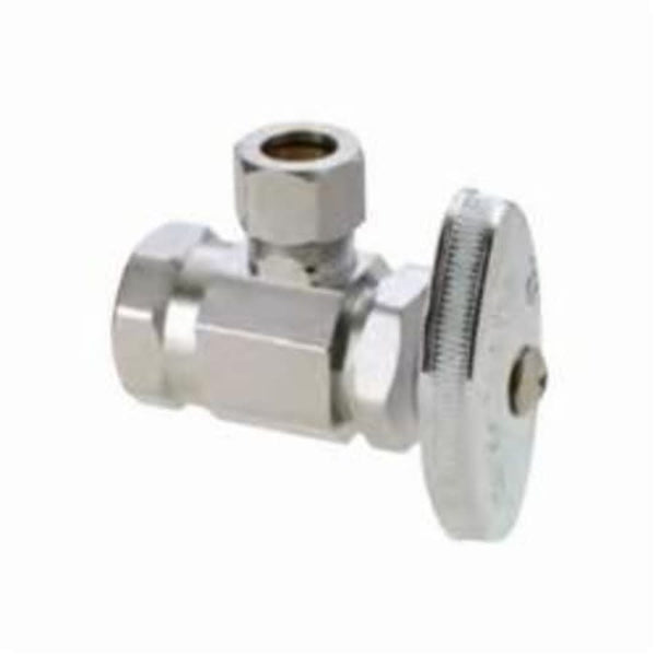 Multi Turn Angle Stop, 1/2 in, FNPT x Comp, Chrome