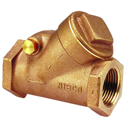 Swing Check Valve, 1 in, FNPT, Bronze