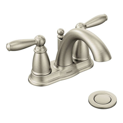 Brantford Double Handle Centerset Bathroom Faucet - Pop-Up Drain Assembly and Valve Included