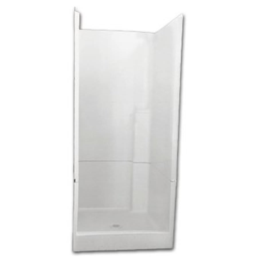 Shower Stall, Fiberglass, White