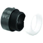 DWV Slip Joint Adapter, 2 in, Hub x Slip Joint, ABS