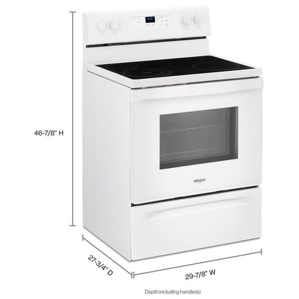 30 in. 5.3 cu. ft. 4-Burner Electric Range in White with Storage Drawer